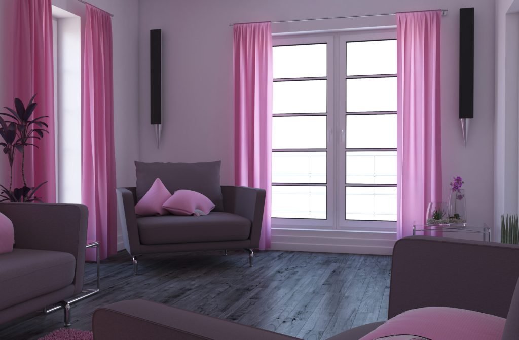 Render of 3D contemporary Living Room Interior and modern furniture